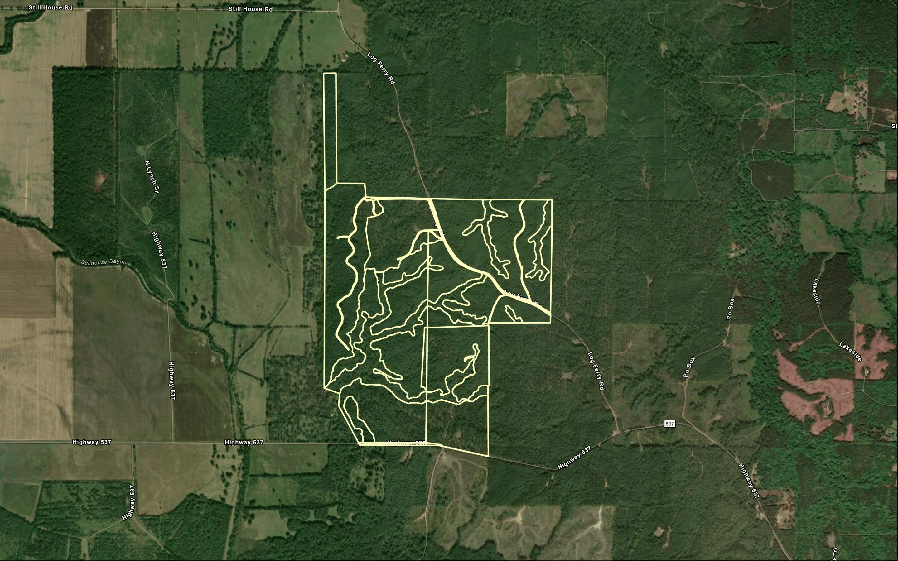Wardview Bluff Aerial Map