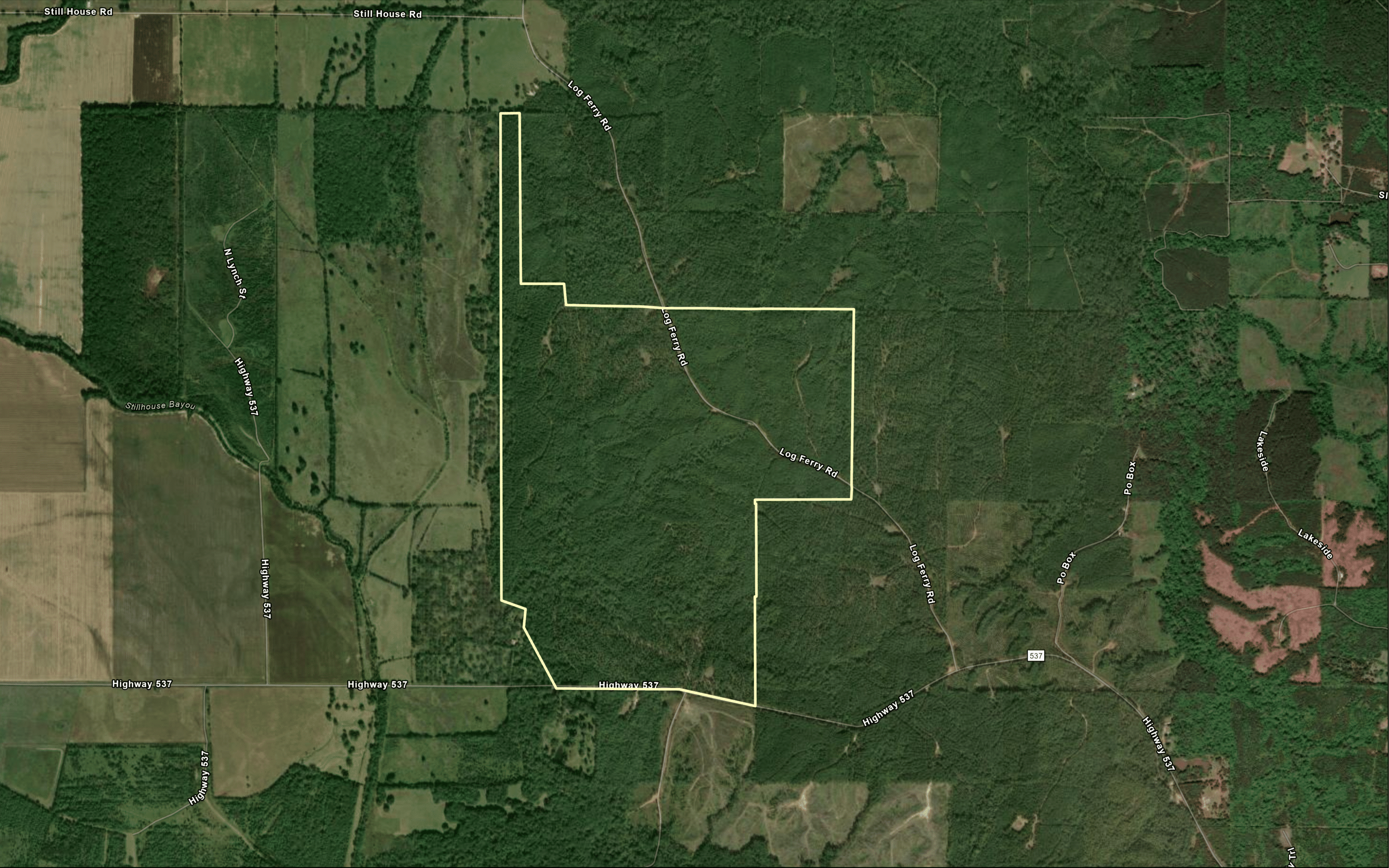 Wardview Bluff Aerial Boundary Map